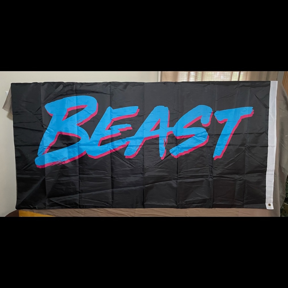 Mr Beast banner flag 3ft by 5 ft.